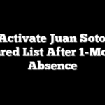 Mets Activate Juan Soto From Injured List After 1-Month Absence