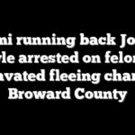 Miami running back Jordan Lyle arrested on felony aggravated fleeing charge in Broward County