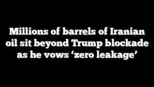 Millions of barrels of Iranian oil sit beyond Trump blockade as he vows ‘zero leakage’