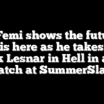 Oba Femi shows the future of WWE is here as he takes down Brock Lesnar in Hell in a Cell match at SummerSlam