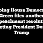 Outgoing House Democrat Al Green files another impeachment resolution targeting President Donald Trump