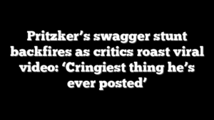 Pritzker’s swagger stunt backfires as critics roast viral video: ‘Cringiest thing he’s ever posted’
