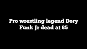 Pro wrestling legend Dory Funk Jr dead at 85