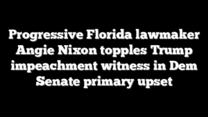 Progressive Florida lawmaker Angie Nixon topples Trump impeachment witness in Dem Senate primary upset