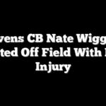 Ravens CB Nate Wiggins Carted Off Field With Leg Injury