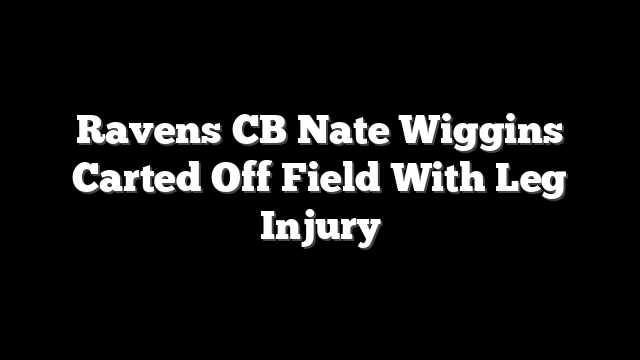 Ravens CB Nate Wiggins Carted Off Field With Leg Injury