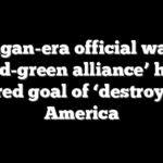 Reagan-era official warns ‘red-green alliance’ has shared goal of ‘destroying’ America