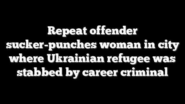 Repeat offender sucker-punches woman in city where Ukrainian refugee was stabbed by career criminal