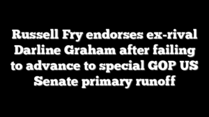 Russell Fry endorses ex-rival Darline Graham after failing to advance to special GOP US Senate primary runoff
