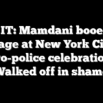 SEE IT: Mamdani booed off stage at New York City pro-police celebration: ‘Walked off in shame’
