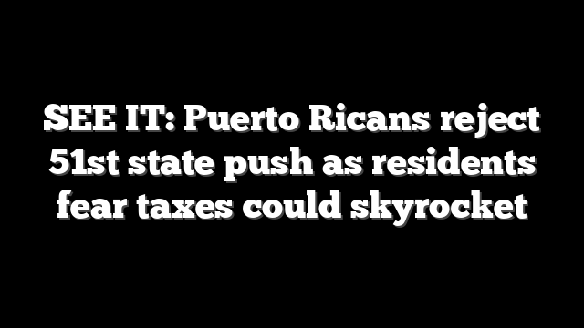 SEE IT: Puerto Ricans reject 51st state push as residents fear taxes could skyrocket