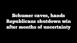 Schumer caves, hands Republicans shutdown win after months of uncertainty