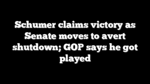 Schumer claims victory as Senate moves to avert shutdown; GOP says he got played