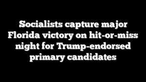 Socialists capture major Florida victory on hit-or-miss night for Trump-endorsed primary candidates