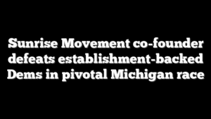 Sunrise Movement co-founder defeats establishment-backed Dems in pivotal Michigan race