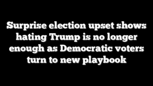 Surprise election upset shows hating Trump is no longer enough as Democratic voters turn to new playbook