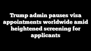 Trump admin pauses visa appointments worldwide amid heightened screening for applicants