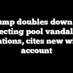 Trump doubles down on reflecting pool vandalism allegations, cites new witness account