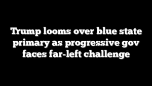 Trump looms over blue state primary as progressive gov faces far-left challenge