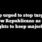 Trump urged to stop targeting fellow Republicans as GOP fights to keep majority