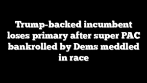 Trump-backed incumbent loses primary after super PAC bankrolled by Dems meddled in race