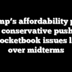 Trump’s affordability plan faces conservative pushback as pocketbook issues loom over midterms