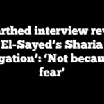 Unearthed interview reveals El-Sayed’s Sharia ‘obligation’: ‘Not because of fear’