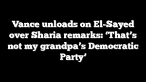 Vance unloads on El-Sayed over Sharia remarks: ‘That’s not my grandpa’s Democratic Party’