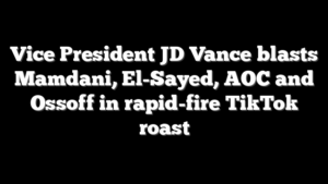 Vice President JD Vance blasts Mamdani, El-Sayed, AOC and Ossoff in rapid-fire TikTok roast