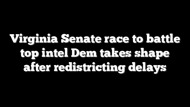 Virginia Senate race to battle top intel Dem takes shape after redistricting delays