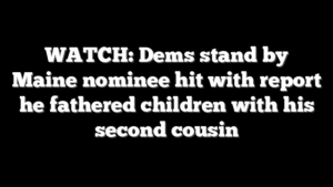 WATCH: Dems stand by Maine nominee hit with report he fathered children with his second cousin