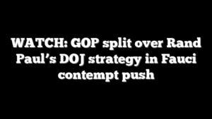 WATCH: GOP split over Rand Paul’s DOJ strategy in Fauci contempt push