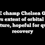 WWE champ Chelsea Green shows extent of orbital bone fracture, hopeful for quick recovery