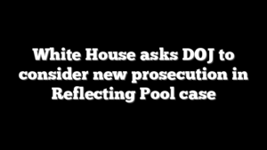 White House asks DOJ to consider new prosecution in Reflecting Pool case