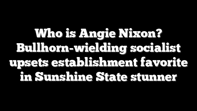 Who is Angie Nixon? Bullhorn-wielding socialist upsets establishment favorite in Sunshine State stunner