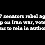 4 GOP senators rebel against Trump on Iran war, vote with Dems to rein in authority