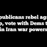 7 Republicans rebel against Trump, vote with Dems to rein in Iran war powers