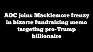AOC joins Macklemore frenzy in bizarre fundraising memo targeting pro-Trump billionaire