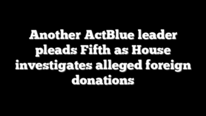 Another ActBlue leader pleads Fifth as House investigates alleged foreign donations