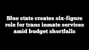 Blue state creates six-figure role for trans inmate services amid budget shortfalls
