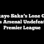 Bukayo Saka’s Lone Goal Keeps Arsenal Undefeated In Premier League