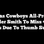 Dallas Cowboys All-Pro LG Tyler Smith To Miss 4-6 Weeks Due To Thumb Surgery