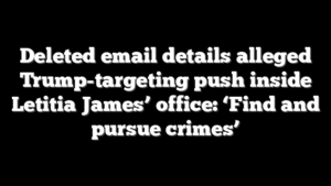 Deleted email details alleged Trump-targeting push inside Letitia James’ office: ‘Find and pursue crimes’