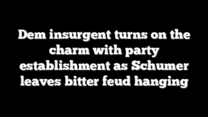 Dem insurgent turns on the charm with party establishment as Schumer leaves bitter feud hanging