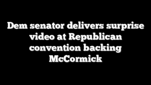 Dem senator delivers surprise video at Republican convention backing McCormick