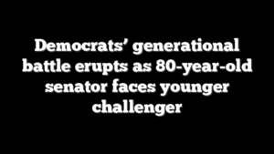 Democrats’ generational battle erupts as 80-year-old senator faces younger challenger