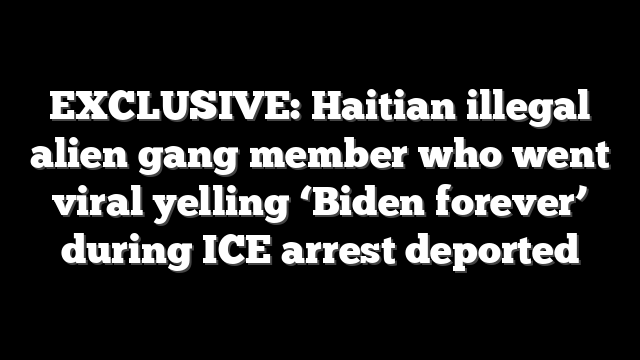 EXCLUSIVE: Haitian illegal alien gang member who went viral yelling ‘Biden forever’ during ICE arrest deported