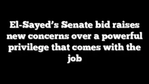 El-Sayed’s Senate bid raises new concerns over a powerful privilege that comes with the job