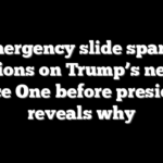 Emergency slide sparks questions on Trump’s new Air Force One before president reveals why