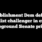 Establishment Dem defeats socialist challenger in crucial battleground Senate primary